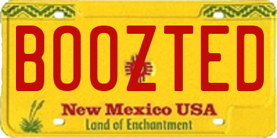 NM license plate BOOZTED