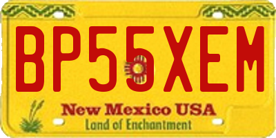 NM license plate BP55XEM