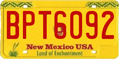 NM license plate BPT6092