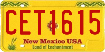 NM license plate CET1615