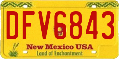 NM license plate DFV6843