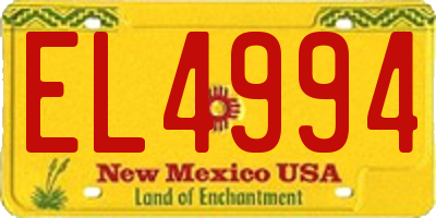 NM license plate EL4994