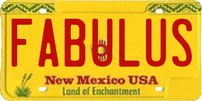 NM license plate FABULUS