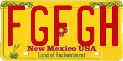 NM license plate FGFGH