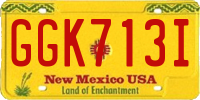 NM license plate GGK713I