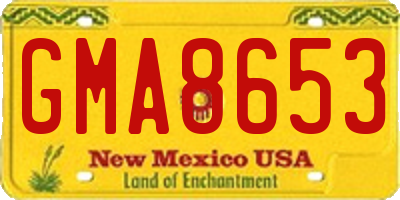 NM license plate GMA8653