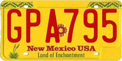 NM license plate GPA795