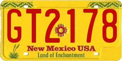 NM license plate GT2178