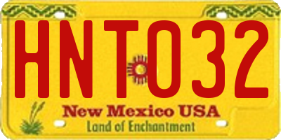 NM license plate HNT032