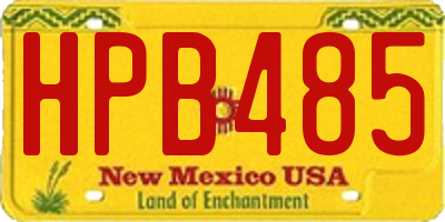 NM license plate HPB485