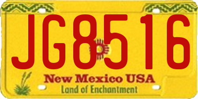 NM license plate JG8516