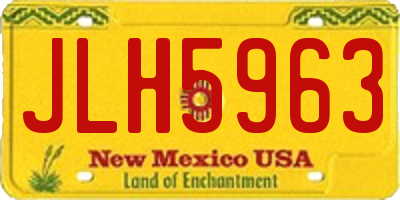 NM license plate JLH5963