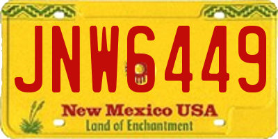 NM license plate JNW6449