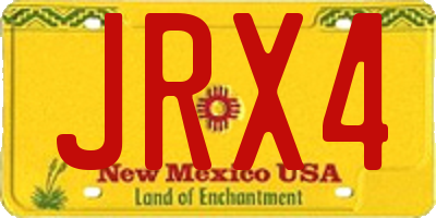 NM license plate JRX4