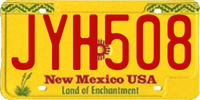 NM license plate JYH508