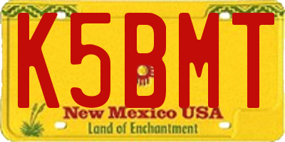 NM license plate K5BMT