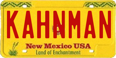 NM license plate KAHNMAN