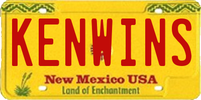 NM license plate KENWINS