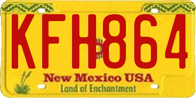 NM license plate KFH864