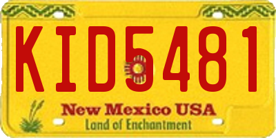 NM license plate KID5481