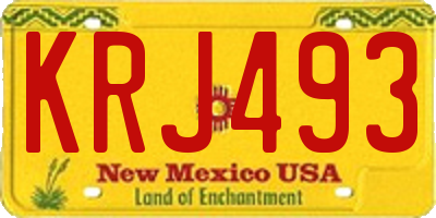 NM license plate KRJ493