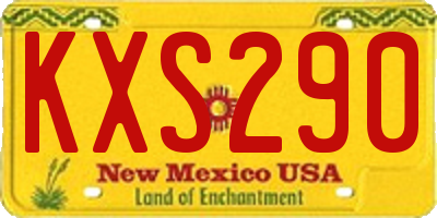 NM license plate KXS290