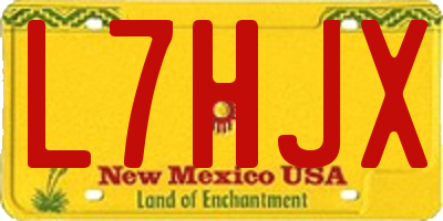 NM license plate L7HJX