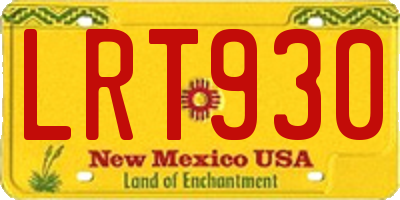 NM license plate LRT930