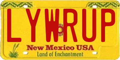 NM license plate LYWRUP