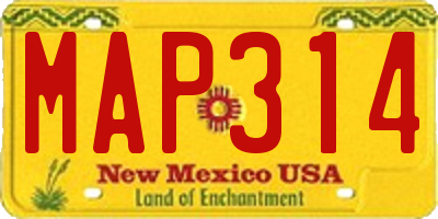 NM license plate MAP314