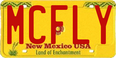 NM license plate MCFLY