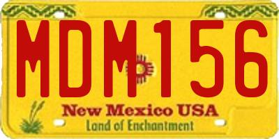 NM license plate MDM156