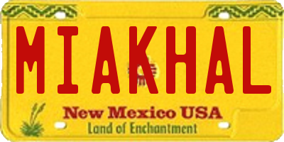 NM license plate MIAKHAL