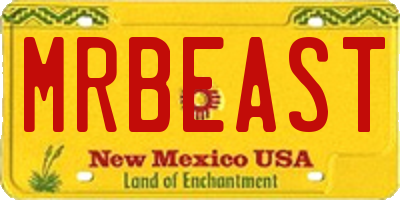 NM license plate MRBEAST