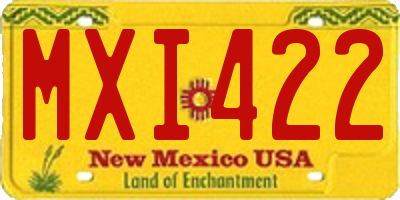 NM license plate MXI422