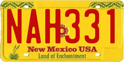 NM license plate NAH331