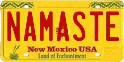 NM license plate NAMASTE