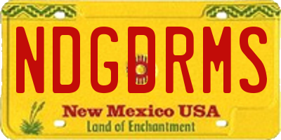 NM license plate NDGDRMS