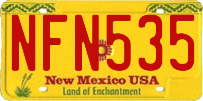 NM license plate NFN535