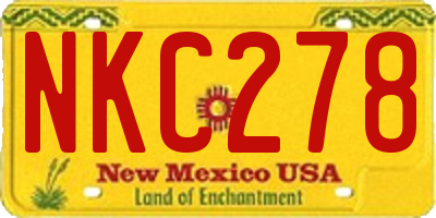 NM license plate NKC278