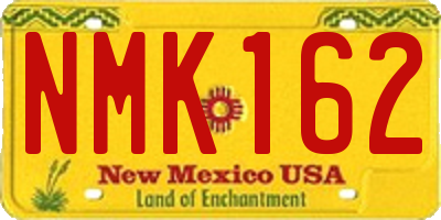 NM license plate NMK162