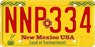 NM license plate NNP334