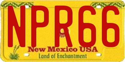 NM license plate NPR66