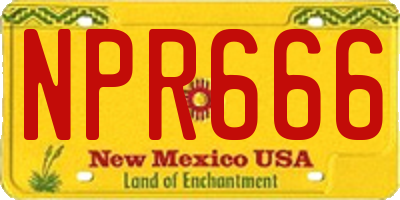 NM license plate NPR666