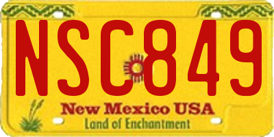 NM license plate NSC849