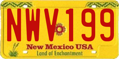 NM license plate NWV199