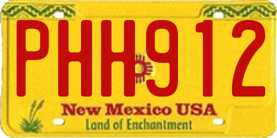 NM license plate PHH912