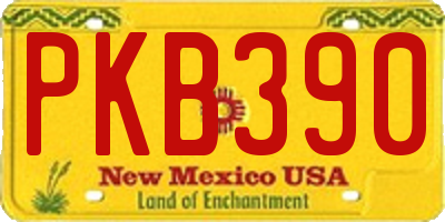 NM license plate PKB390