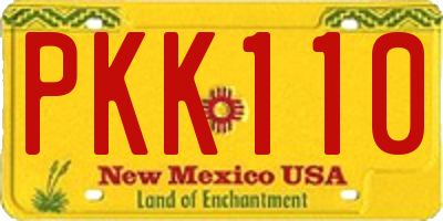 NM license plate PKK110