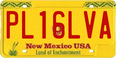 NM license plate PL16LVA